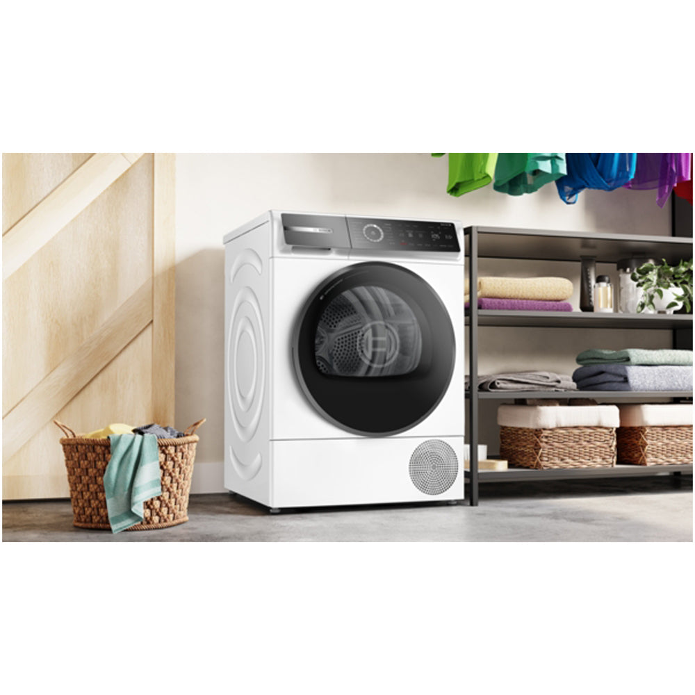 Bosch WQB246C9GB Series 8 9kg Heat Pump Tumble Dryer White - A+++ Rated