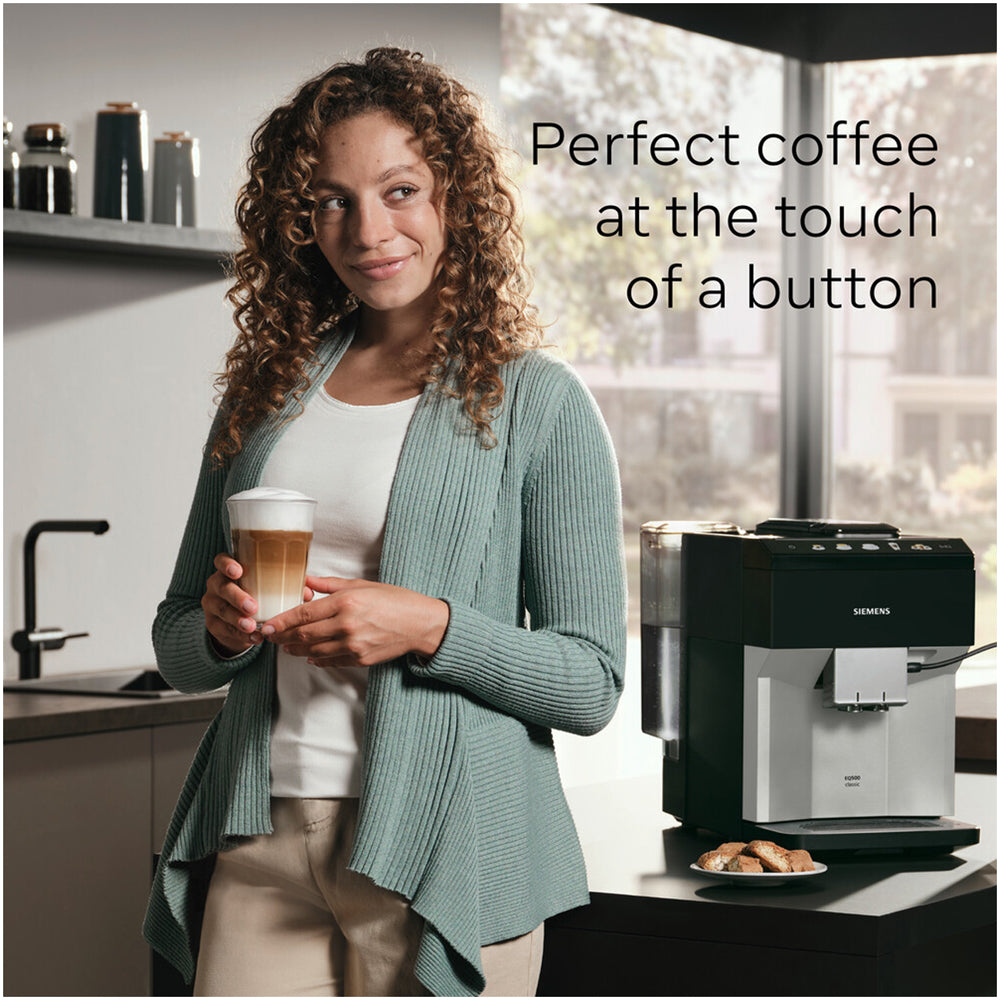 Siemens TP515GB1 EQ500 Bean to cup coffee machine Black Silver