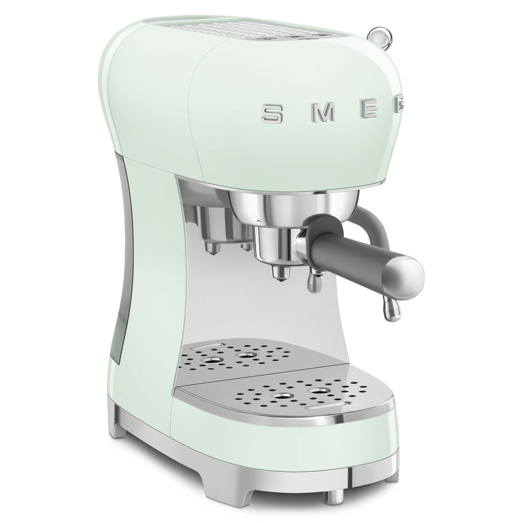 Smeg ECF02PGUK Espresso Coffee Machine with Steam Wand Pastel Green